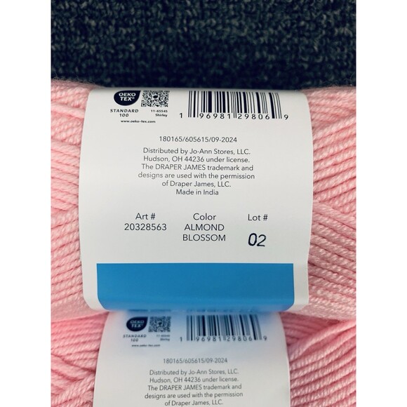 Lot Of 3 Draper James Cozy Wool Almond Blossom Merino Wool And Acrylic Yarn New - Picture 5 of 5